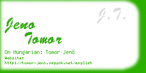 jeno tomor business card