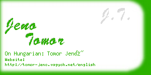 jeno tomor business card